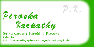 piroska karpathy business card